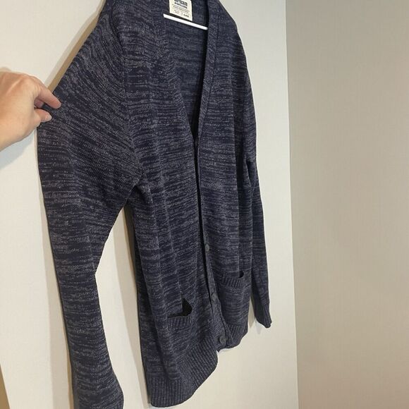 URBAN PIPELINE Men’s Size XL Navy Blue Cardigan Sweater Pockets Grandpa Hipster - Picture 2 of 9